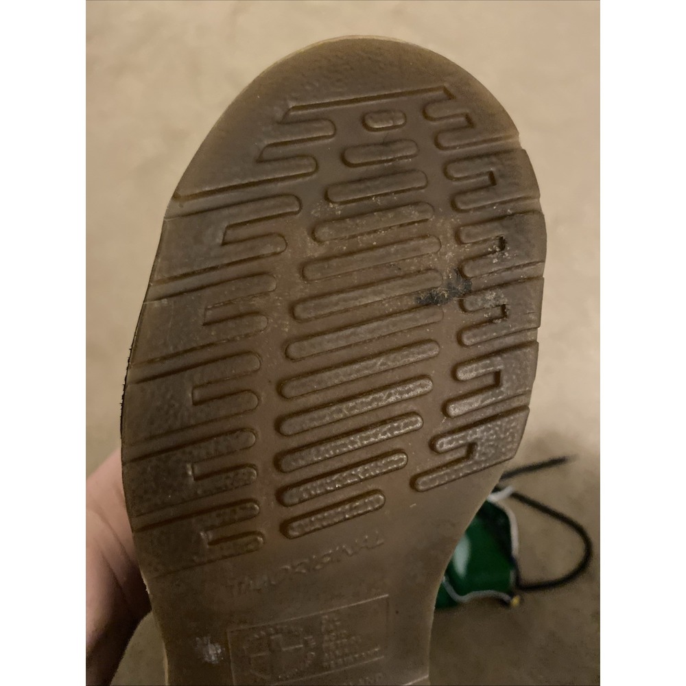 VINTAGE 1990'S SHINY GREEN DR. MARTENS AIRWAIR BOUNCING SOLES SIZE 4 - Picture 16 of 16